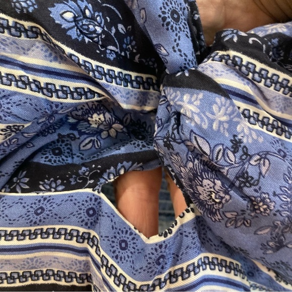 JAPNA Sz L Ruffle Hem Tiered Criss Cross Peep Bodice Spaghetti Straps Maxi Dress - Picture 6 of 12